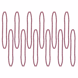 Beistle 50570-M, Fancy dress beads, Maroon, 12 pc(s)