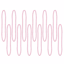 Beistle 50570-P, Fancy dress beads, Pink, 12 pc(s)
