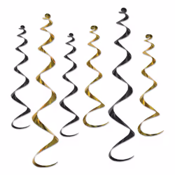 Beistle 50065-BKGD, Gold, Black, Assorted colours, 6 pc(s)