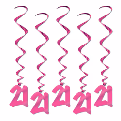 Beistle 57551-P21, Pink, 5 pc(s)