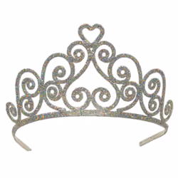 Beistle 60641-S, Fancy dress tiara, Silver, 1 pc(s)
