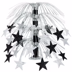 Beistle 50553-BKS, Spray centerpiece, Silver, Black, 1 pc(s)