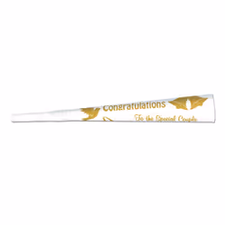 Beistle 66200G100, Party horn, White, Gold, 1 pc(s)