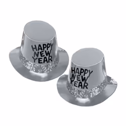 Beistle 88140-S25, Fancy dress hat, Silver, 1 pc(s)
