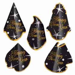 Beistle 88393-50, Fancy dress hat, Silver, Gold, Black, 1 pc(s)