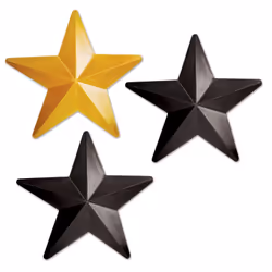 Beistle 54171-BKGD, Gold, Black, Assorted colours, 3 pc(s)