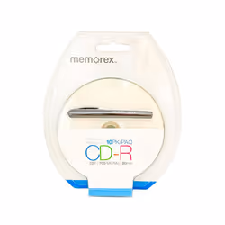 Memorex 52X Write-Once CD-r 80 with White Ink Jet Printable Surface