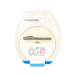 Memorex 52X Write-Once CD-r 80 with White Ink Jet Printable Surface