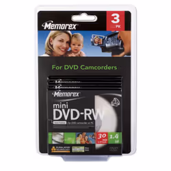 Memorex 30 min./1.4 GB Mini DVD-RW (3-Pack)