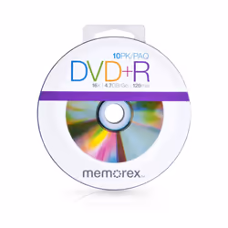 Memorex 99057 DVD+R 16x Discs 10 Pack