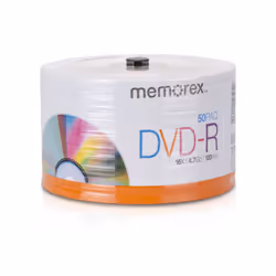 Memorex 32020031749 DVD-R 16x Eco Spindle Base Discs 50 Pack