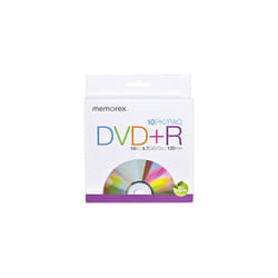 Memorex 4.7GB 16X DVD+R  10 Pack (32020033372)