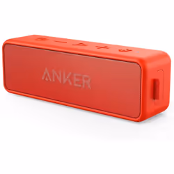 Anker SoundCore 2 Portable Bluetooth Speaker with Better Bass  24-Hour Playtime  66ft Bluetooth Range  IPX5 Water Resistance  ...