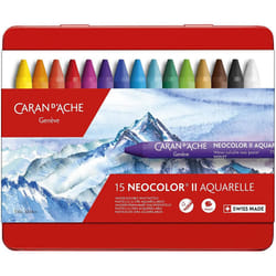 Creative Art Materials"Caran D'Ache NeoColor II" Water Soluble Wax Pastel Set, Multi-Colour, Pack of 15