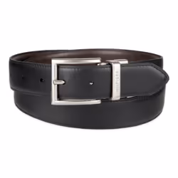 Tommy Hilfiger Men's Reversible Leather Belt - Casual for Mens Jeans with Double Sided Strap and Silver Buckle   brown/black  30