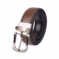 Tommy Hilfiger Men's Leather Reversible Belt (Pack of 1) Brown/black 34