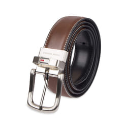 Tommy Hilfiger Men's Leather Reversible Belt (Pack of 1) Brown/black 34