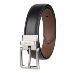 Tommy Hilfiger Men's Reversible Leather Belt - Casual for Mens Jeans with Double Sided Strap and Silver Buckle Black/Brown ...