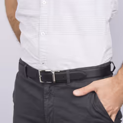 Tommy Hilfiger Men's Reversible Leather Belt - Casual for Mens Jeans with Double Sided Strap and Silver Buckle  Black/Brown  36