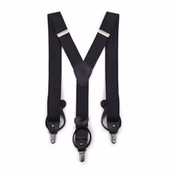 Tommy Hilfiger mens 32mm With Convertible Clip  Button and Strap apparel suspenders  Black  One Size US