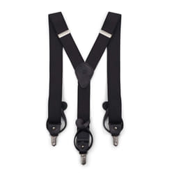 Tommy Hilfiger mens 32mm With Convertible Clip  Button and Strap apparel suspenders  Black  One Size US