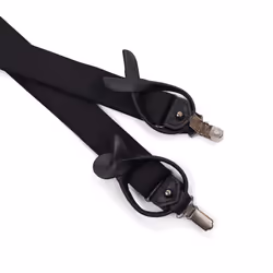 Tommy Hilfiger mens 32mm With Convertible Clip  Button and Strap apparel suspenders  Black  One Size US