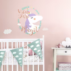 RoomMates RMK3627GM Unicorn Magic Peel and Stick Giant Wall Decals
