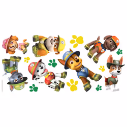 RoomMates RMK3611GM Paw Patrol Jungle Peel and Stick Giant Wall Decals