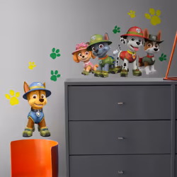 RoomMates RMK3611GM Paw Patrol Jungle Peel and Stick Giant Wall Decals