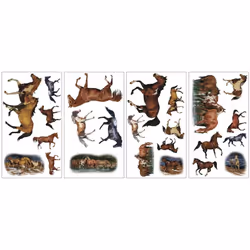 RoomMates RMK1017SCS Wild Horses Peel and Stick Wall Decals