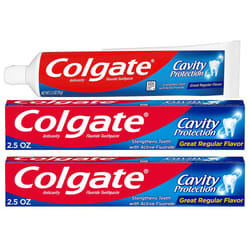 Colgate Cavity Protection Toothpaste with Fluoride - 2.5 ounce + 60% Free - 2 Pack