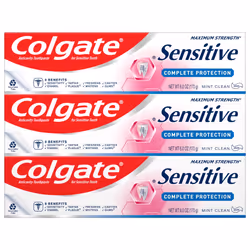 Colgate Sensitive Toothpaste, Complete Protection, Mint - 6 ounce (Pack of 3)