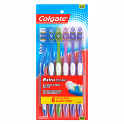 Colgate Extra Clean Full Head Toothbrush Medium - 6 Count