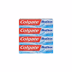 Colgate Max Clean Whitening Foaming Toothpaste with Fluoride  Effervescent Mint  6 Ounce  4 Pack