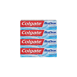 Colgate Max Clean Whitening Foaming Toothpaste with Fluoride  Effervescent Mint  6 Ounce  4 Pack