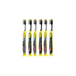 Batman Toothbrush for Children with Suction Cup, Kids 5+ Years Old, Extra Soft, Pack of 6