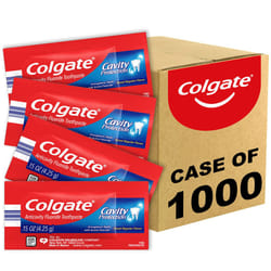 Colgate Cavity Protection Toothpaste with Fluoride  Great Regular Flavor  Travel Size Toothpaste  0.15 Ounce Sachet  1000 Pack