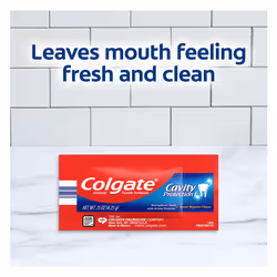 Colgate Cavity Protection Toothpaste with Fluoride  Great Regular Flavor  Travel Size Toothpaste  0.15 Ounce Sachet  1000 Pack