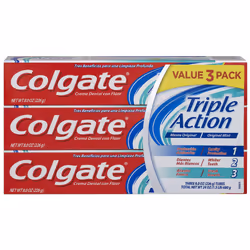 Colgate Triple Action Toothpaste Mint - 8.0 Ounce (3 Pack)
