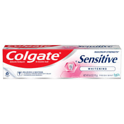 Colgate Sensitive Maximum Strength Sensitive Toothpaste  Plus Whitening and Fresh Stripe  6 oz