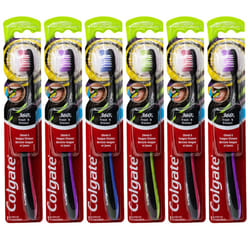 Colgate 360 Fresh N' Protect Toothbrush  Ultra Compact  Soft (Colors May Vary) - Pack of 6