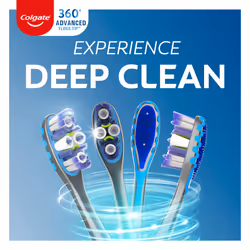Colgate 360 Advanced Floss-Tip Bristles Toothbrush  Medium Toothbrush  1 Pack