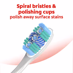 Colgate 360 Optic White Whitening Toothbrush  Adult Soft Toothbrush with Whitening Cups  Helps Whiten Teeth and Removes Odor Causing Bacteria  4 Pack