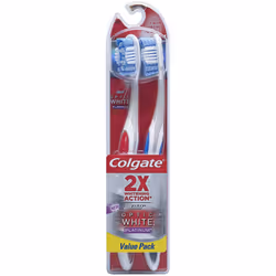 Colgate 360 Degree Adult Full Head  Medium Twin Toothbrush  2 Count