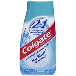 Colgate 2-in-1 Toothpaste & Mouthwash, Icy Blast Whitening, 130 g