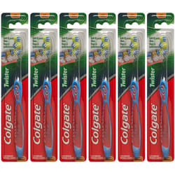 Colgate Slimsoft Floss-Tip Charcoal Toothbrush (Pack of 6)