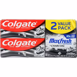 Colgate Max Fresh Toothpaste + Charcoal Charcoal Mint (6 Ounce Pack of 2)