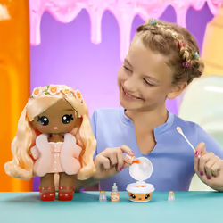 MGA Entertainment Yummiland Large Doll + Lipgloss Pet- Piper Peach