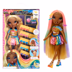 Rainbow High Hair Chalk & Style Doll- Meline (Gold), Fashion doll, Female, 4 yr(s), Boy/Girl, 280 mm, Multicolour