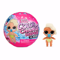 L.O.L. Surprise! Color Change Lil Sisters Asst in PDQ, Mini doll, Female, Girl, 38 mm, Multicolour
